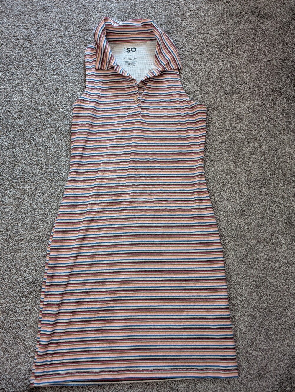 SO Bodycon Polo Mini Dress